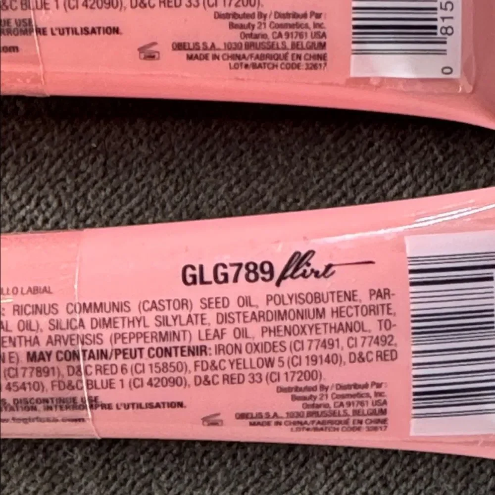 L.A. Girl Glazed Lip Paint Flirt GLG789 Set of 3 NEW